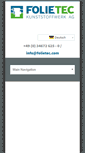 Mobile Screenshot of folietec.de